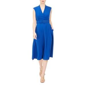 Elegant Blue Sleeveless Dress